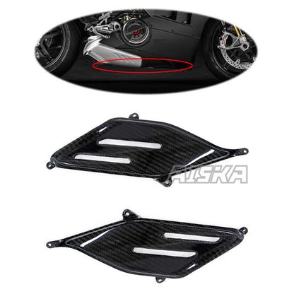 AISKA Carbon Fiber Motorcycle Accessories For Ducati Panigale V4 V4S V4R 2018-2021  Side Cushion of Abdominal Plate