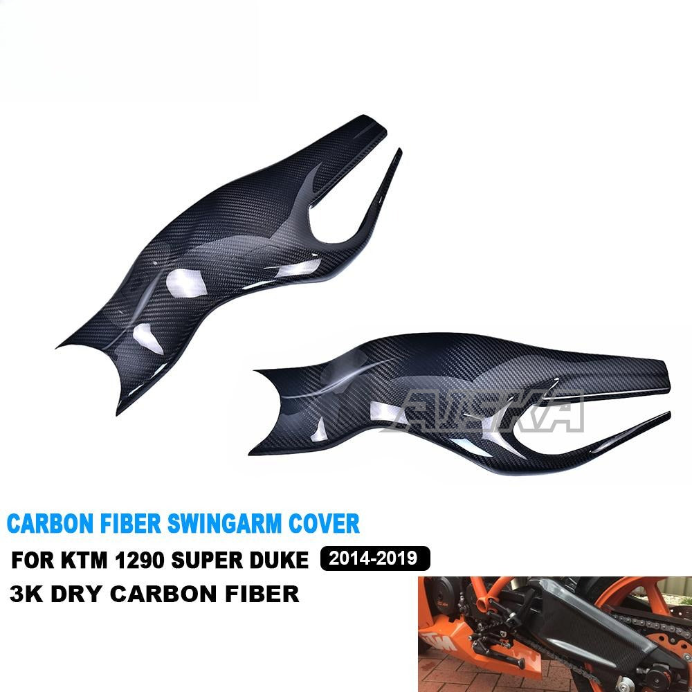 AISKA 100% Pure 3K Dry Carbon Fiber Fairings Motorcycle Accessories Swingarm Covers for KTM 1290 Super Duke 2014-2019