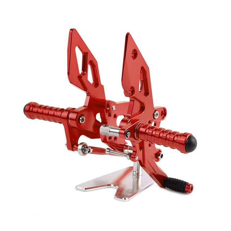 AISKA CNC Aluminum Footpeg Rearset Motorcycle Racing Adjustable Rear Footrest for Yamaha R25 R3 MT03 MT25 2015-2024