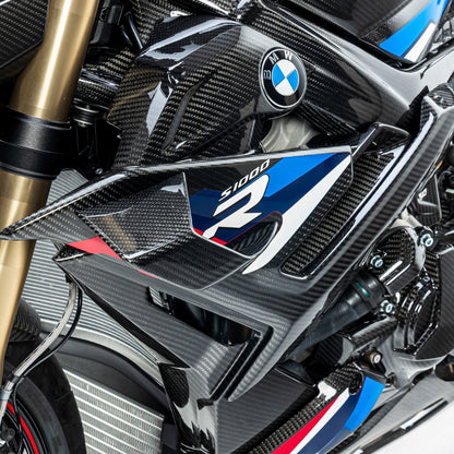 AISKA 100% 3K Full Carbon Fiber Twill Weave Motorcycle Side Panels Spoiler Fairings for BMW S1000R M1000R 2021-2025