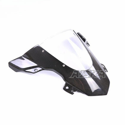 AISKA 100% 3K 3*3 Twill Weave Matte Carbon Fiber Motorcycle Front Windscreen Windshield for BMW S1000RR 2019-2022