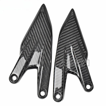 AISKA 690 Duke 3K Dry Carbon Fiber Motorcycle Footpeg Footrest Rearset Plate Heel Guards for KTM 690 Duke 2012-2019