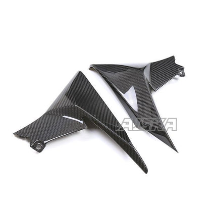 AISKA 3K Dry Carbon Fiber Motorcycle Accessories Side Fairing Radiator Cover Panel for Kawasaki Z900 2020-2024