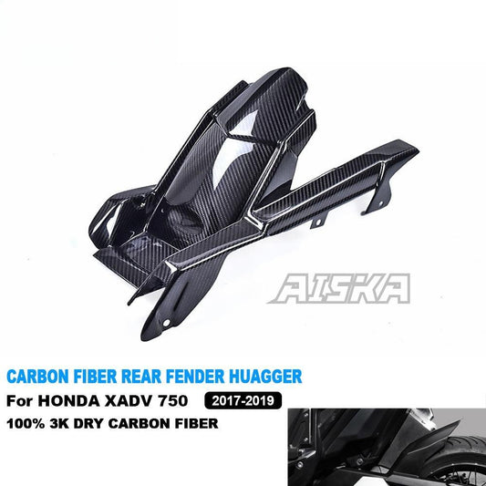 AISKA 3K Dry Carbon Fiber Motorcycle Rear Fender Hugger Mudguard for Honda XADV 750 2017 2018 2019