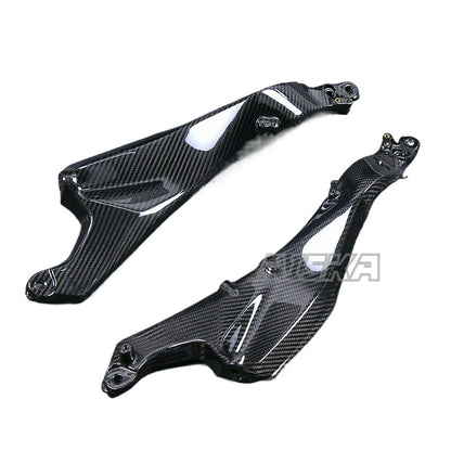 AISKA Full 3K Dry Carbon Fiber Motorcycle Rear Seat Side Plate Panels Frame Fairings for Kawasaki Ninja H2 H2R 2015-2024