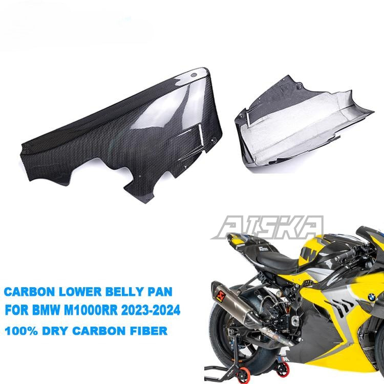 AISKA Carbon Fiber M1000RR Racing Fairings Motorcycle Lower Belly Pan Fairing for BMW M1000RR Racing 2023 2024