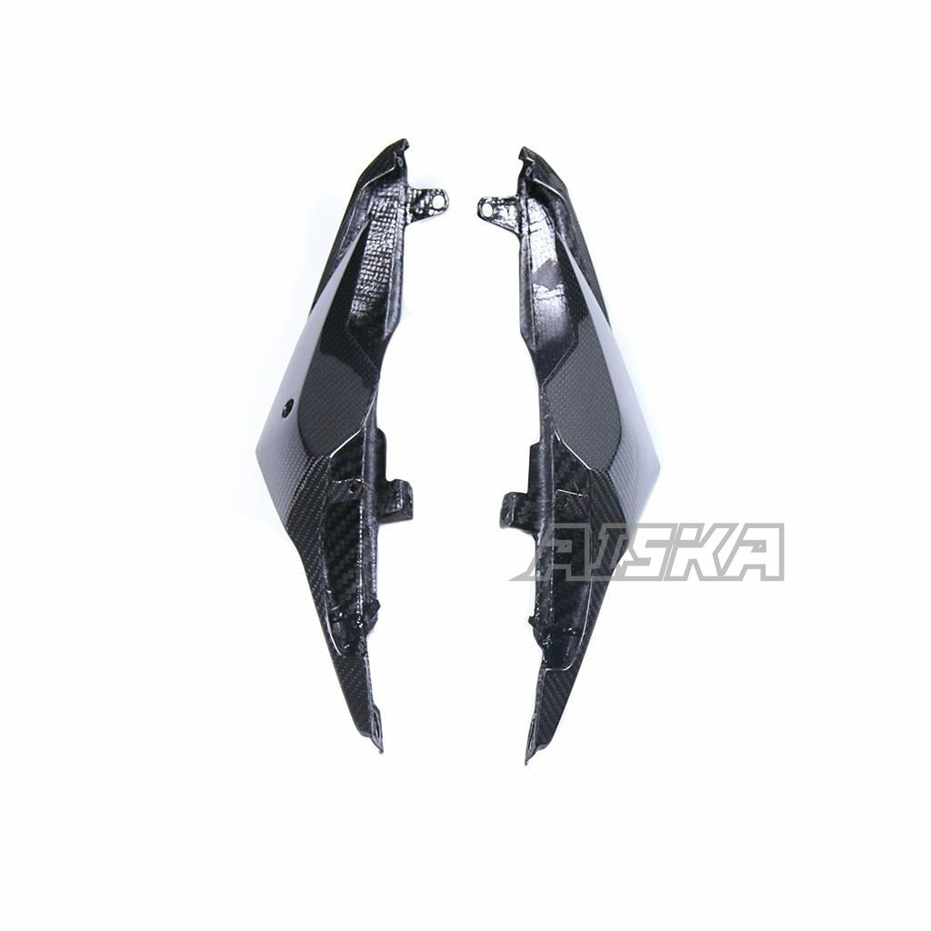 AISKA Dry Carbon Fiber Rear Tail Passenger Seat Side Panels Fairing Cowl 2019+ for Honda CB650R CBR650R Motorcycle Fairing