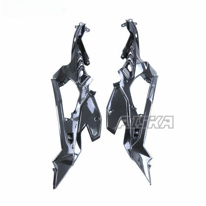 AISKA 3K Dry Carbon Fiber Motorcycle Side Upper Frame Inner Cover Panel Fairing for Kawasaki Ninja ZX-25R 2020-2024