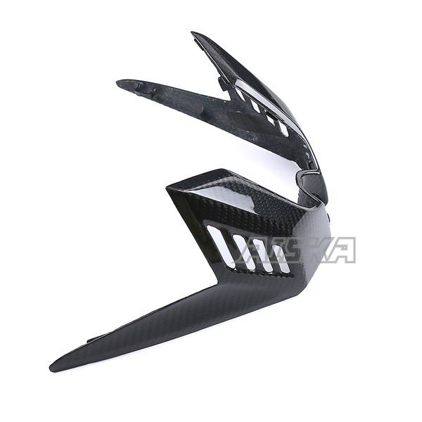 AISKA 3K Dry Carbon Fiber Motorcycle Fuel Tank Airbox Front Piece Cover Fairing for Kawasaki Ninja ZX-4R ZX-4RR ZX25R 2020-2024