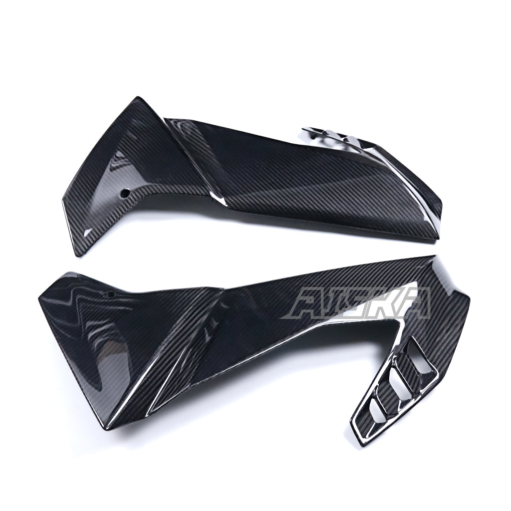 AISKA 100% 3K Twill Glossy Dry Carbon Fiber Aerodynamic Wing Kit Spoiler Winglets for Aprilia RS457 2023 2024 2025