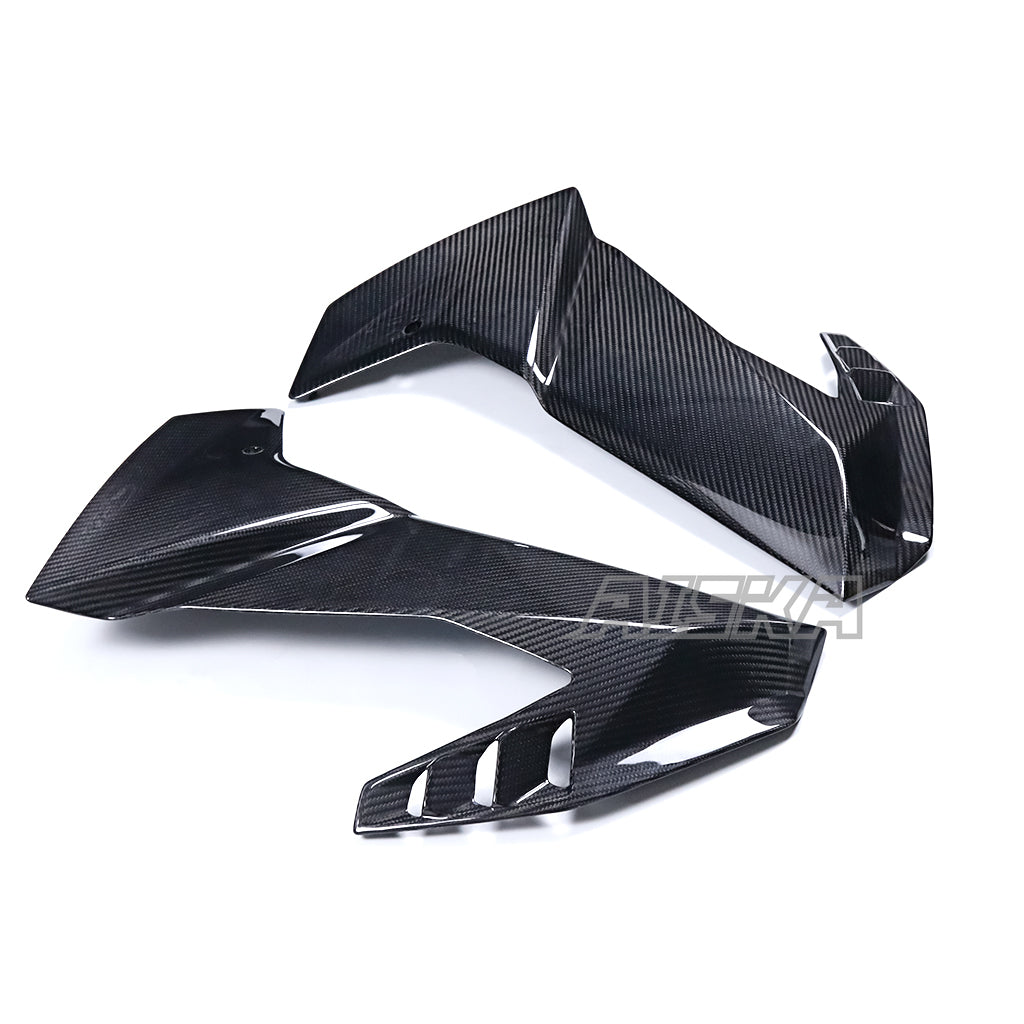 AISKA 100% 3K Twill Glossy Dry Carbon Fiber Aerodynamic Wing Kit Spoiler Winglets for Aprilia RS457 2023 2024 2025