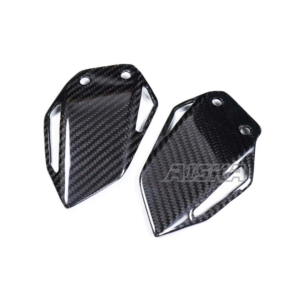 AISKA 100% 3K Dry Carbon Fiber Motorcycle Heel Plater Covers for Yamaha MT09 FZ09 2024-2025
