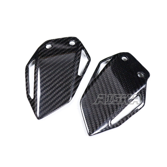 AISKA 100% 3K Dry Carbon Fiber Motorcycle Heel Plater Covers for Yamaha MT09 FZ09 2024-2025