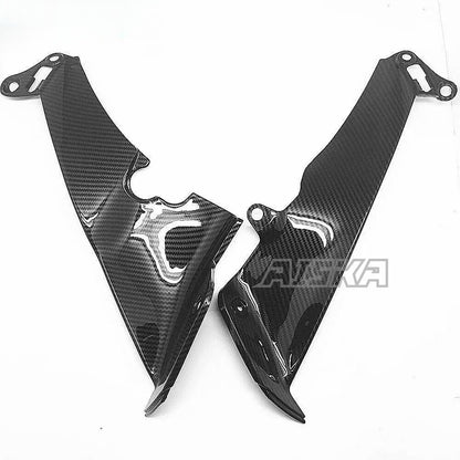 AISKA 3K Dry Carbon Fiber Motorcycle Front Mid Upper Vertical Side Panel Fairings for Yamaha YZF-R1 2009-2014