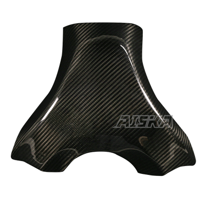 AISKA 3K Dry Carbon Fiber Motorcycle Gas Fuel Tank Cover for Kawasaki Ninja ZX-6R 2019-2024