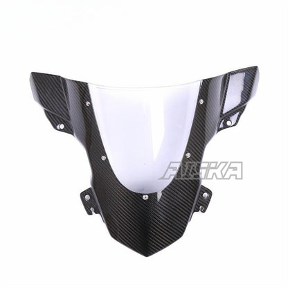 AISKA 100% 3K 3*3 Twill Weave Matte Carbon Fiber Motorcycle Front Windscreen Windshield for BMW S1000RR 2019-2022