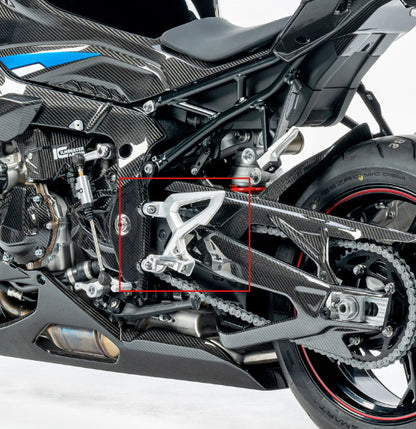 AISKA S1000R Accessories 3K Full Carbon Fiber Motorcycle Rear Rearset Adjustable Foot Pegs Heel Guards for BMW S1000R 2021-2024