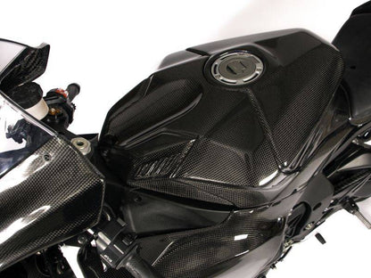 AISKA 100% Full Dry Carbon Fiber Motorcycle Oil Fuel Gas Tank Cover Guard Protector for Yamaha R1 R1M 2020-2025