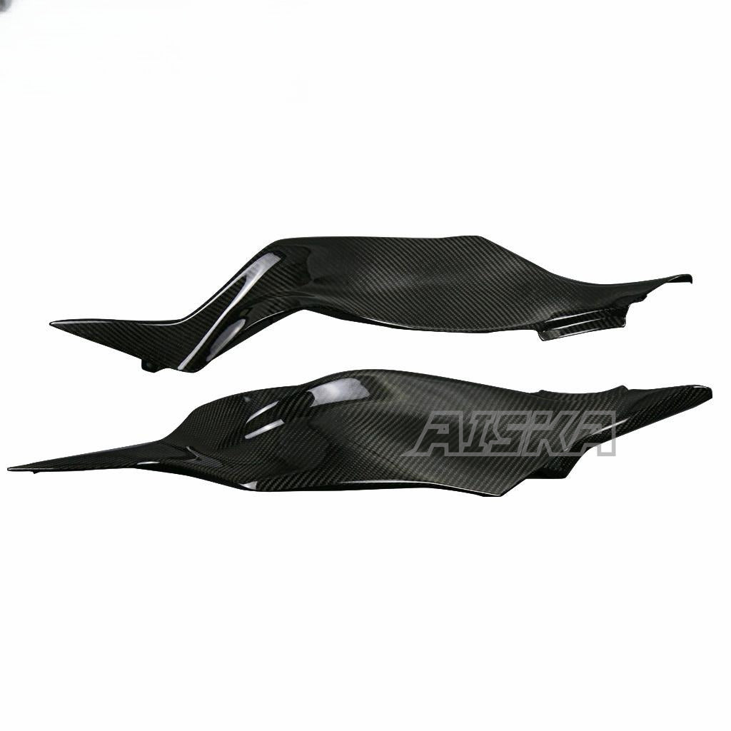 AISKA 3K Dry Carbon Fiber Motorcycle Fuel Tank Side Panels for Kawasaki Ninja ZX-6R 2019-2024