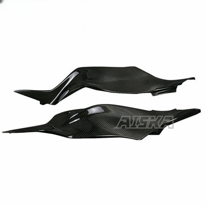 AISKA 3K Dry Carbon Fiber Motorcycle Fuel Tank Side Panels for Kawasaki Ninja ZX-6R 2019-2024
