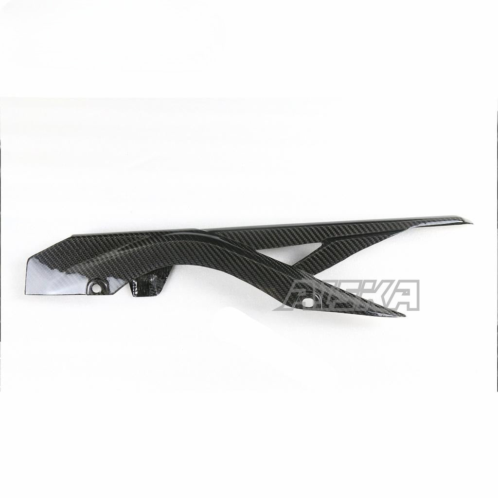 AISKA 100% 3K Dry Carbon Fiber Chain Guard Protector Motorcycle Carbon Fiber Chain Guard Cover for Yamaha R3 2015 2016 2017 2018