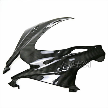 AISKA 3K Dry Carbon Fiber Motorcycle Front Fairing Headlight Nose Panel Cover for Kawasaki Ninja ZX10R ZX-10R 2016-2020