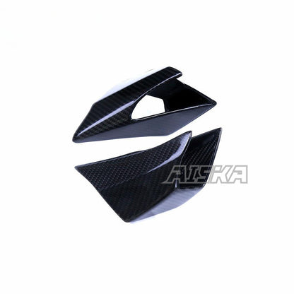 AISKA Dry Carbon Fiber Motorcycle Fixed Wind Wing Flow Front Fairing Side Spoiler Winglet for Honda CB650R CBR650R 2019+