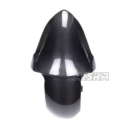 AISKA 3K Dry Carbon Fiber Motorcycle Front Fender Mudguard Tire Hugger for Kawasaki Ninja ZX-4R ZX-4RR ZX25R 2020-2024