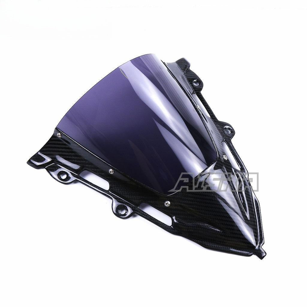 AISKA Dry Carbon Fiber Motorcycle Front Screen Windshield Fairing Windshield for Honda CB650F CBR650F 2014 2015 2016 2017 2018