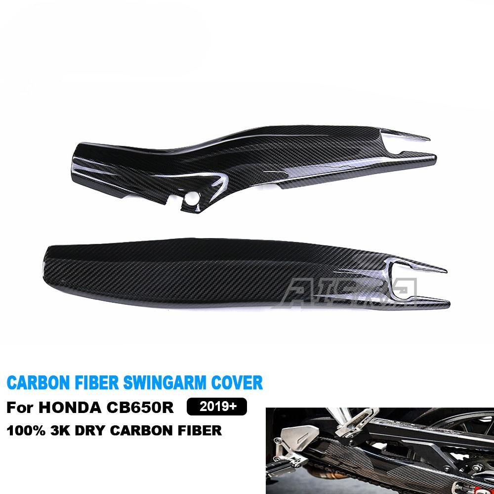 AISKA Motorcycle 3K Dry Carbon Fiber Rear Swingarm Swing Arm Cover Panel Cowling Protectors for Honda CB650R CBR650R 2019+
