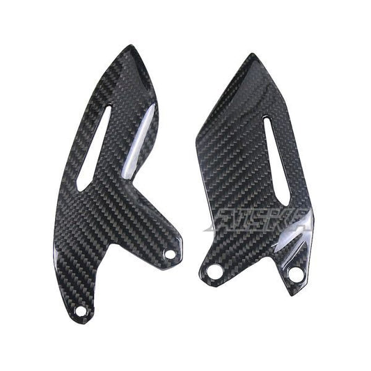 AISKA Full 3K Dry Carbon Fiber Motorcycle Rear Footrest Plate Fairing Kit Heel Guards for Kawasaki Ninja H2 H2R 2015-2024