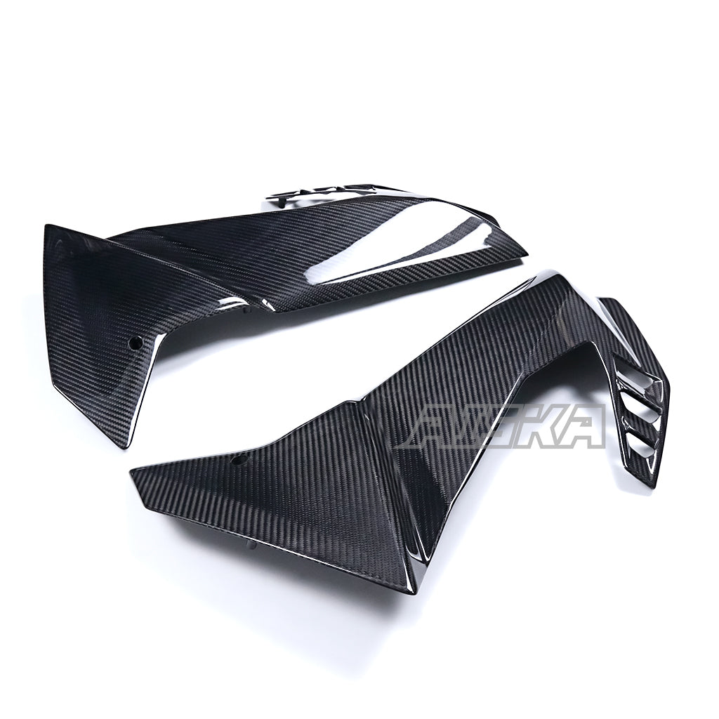 AISKA 100% 3K Twill Glossy Dry Carbon Fiber Aerodynamic Wing Kit Spoiler Winglets for Aprilia RS457 2023 2024 2025