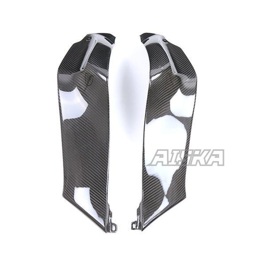 AISKA 3K Dry Carbon Fiber Motorcycle Front Fuel Tank Side Panels Plate Fairing for Kawasaki ZX10R ZX-10R 2021 2022 2023 2024
