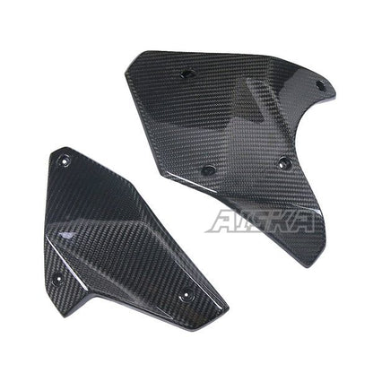 AISKA Full 3K Dry Carbon Fiber Motorcycle Engine Lower Cover Side Panel Protector for Kawasaki Ninja H2 H2R 2015-2024