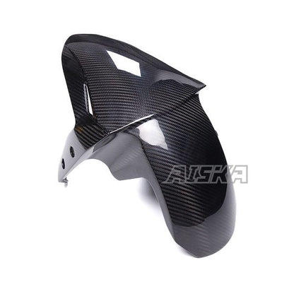 AISKA 3K Dry Carbon Fiber Motorcycle Front Fender Mudguard Tire Hugger for Kawasaki Ninja ZX-4R ZX-4RR ZX25R 2020-2024