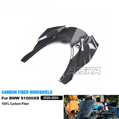 AISKA Wholesale 100% Carbon Fiber Fairing Motorcycle Carbon Fiber Windscreen Windshield for BMW S1000XR 2020 2021 2022 2023 2024