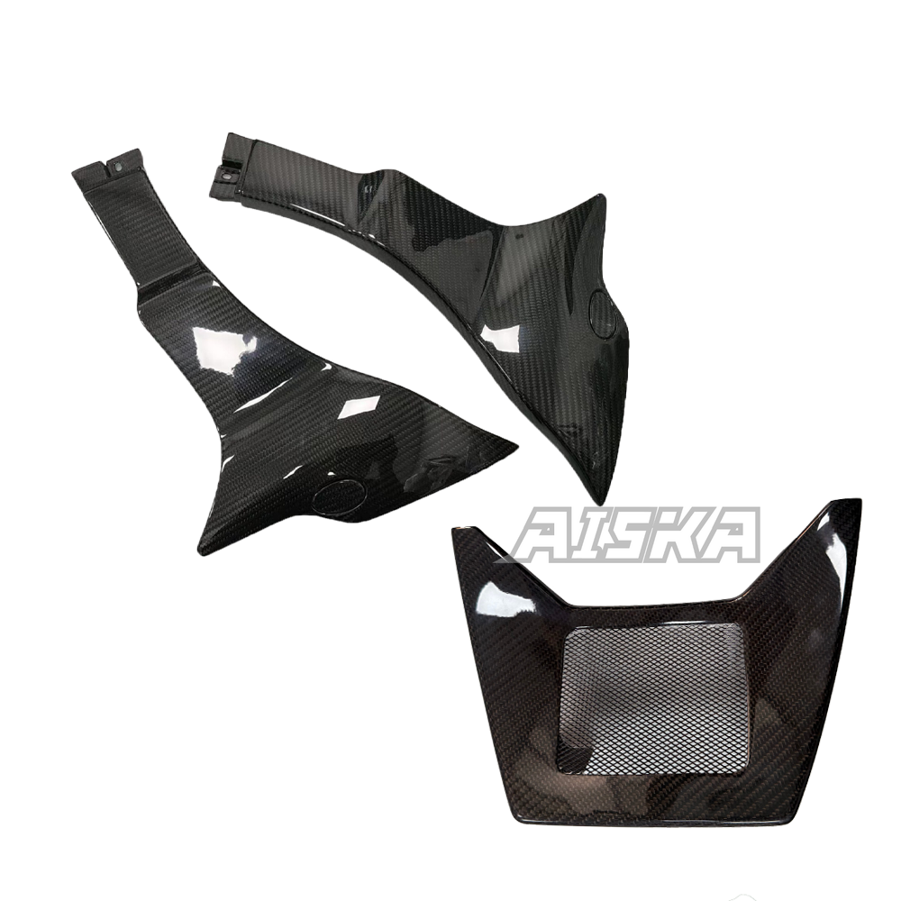 AISKA Real 3K Dry Carbon Fiber Motorcycle Side Fairing Spoiler Chin Cover for Harley Softail Low Rider S ST FXLRST 2022-2024