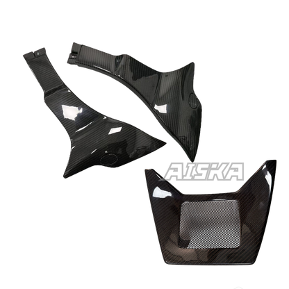AISKA Real 3K Dry Carbon Fiber Motorcycle Side Fairing Spoiler Chin Cover for Harley Softail Low Rider S ST FXLRST 2022-2024