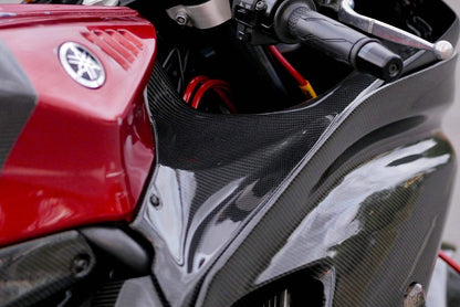 AISKA R7 Carbon Fiber Dash Side Panels Cowl Motorcycle Carbon Fibre Dash Board Side Panels Cover for Yamaha R7 2022 2023 2024