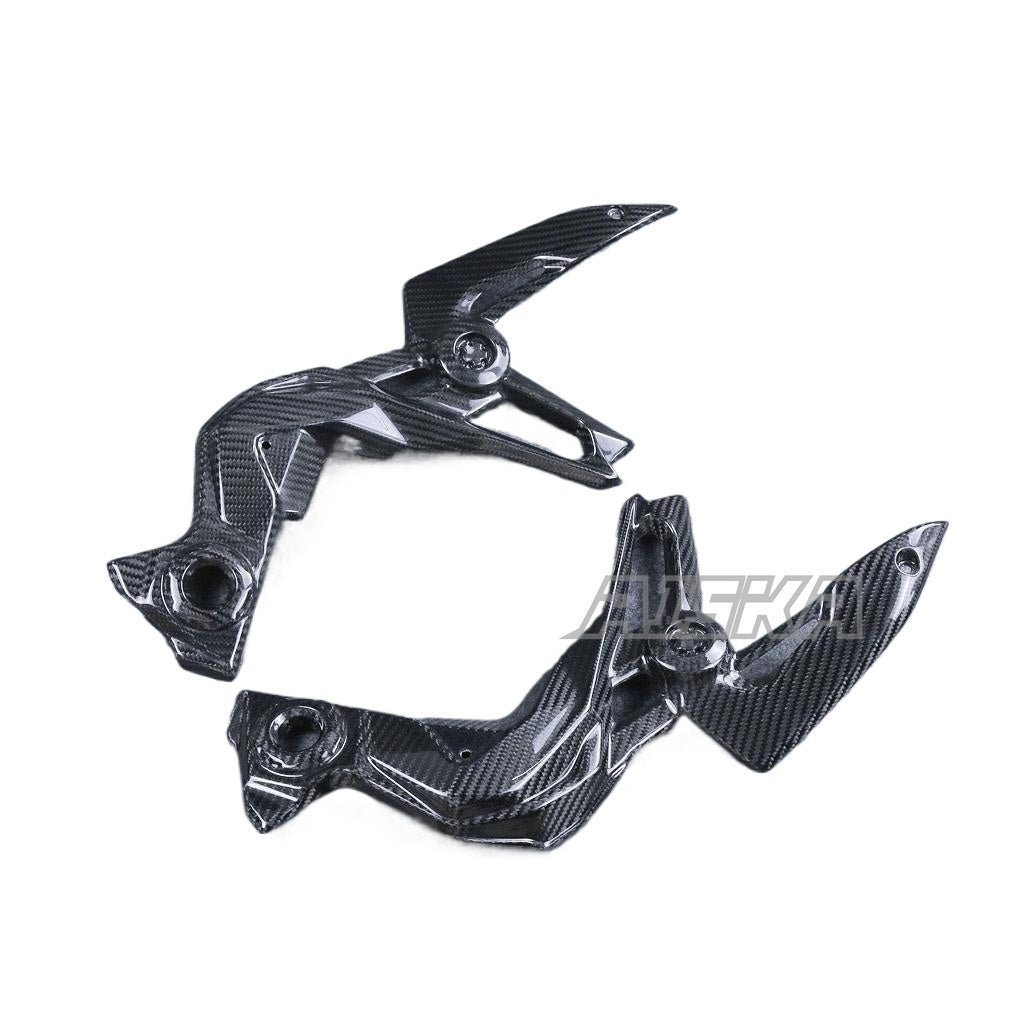 AISKA 3K Dry Carbon Fiber Motorcycle Accessories Side Trim Fairing Frame Guard Panel Cover for Kawasaki Z900 2017 2018 2019