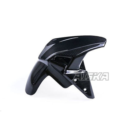 AISKA 100% 3K Dry Carbon Fiber Motorcycle Accessories Front Wheel Mudguard Hugger Fender for Kawasaki Z900 2017 2018 2019