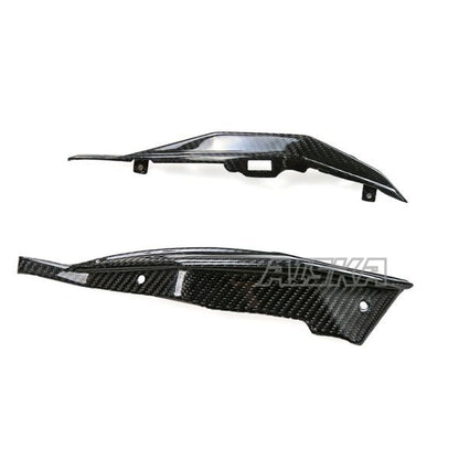 AISKA Full 3K Dry Carbon Fiber Motorcycle Exhaust Pipe Heat Shield Cover Fairing Compatible with Kawasaki Ninja H2 H2R 2015-2024