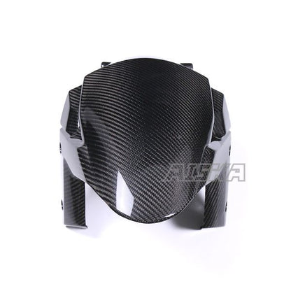 AISKA Full 3K Dry Carbon Fiber Motorcycle Front Fender Hugger Mud Splash Mudguard for Kawasaki Z H2 2021 2022 2023 2024