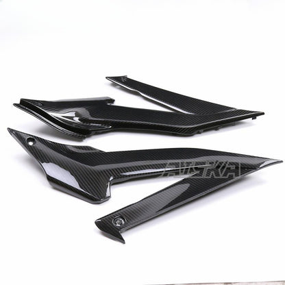 AISKA 100% Full Dry Carbon Fiber Rear Seat Side Panel Full Carbon Fiber Seat Side Tank Side Fairing for Yamaha R3 2022 2023 2024