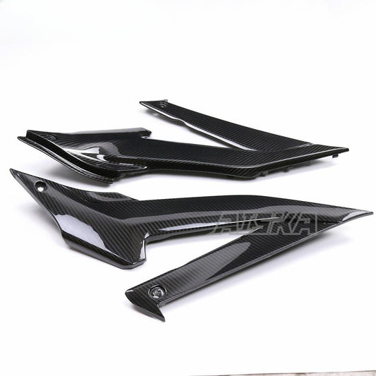 AISKA 100% Full Dry Carbon Fiber Rear Seat Side Panel Full Carbon Fiber Seat Side Tank Side Fairing for Yamaha R3 2022 2023 2024