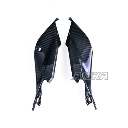 AISKA 100% 3K Dry Carbon Fiber Motorcycle Accessories Rear Seat Side Fairing Cowl Panel for Kawasaki Ninja 400 2018-2024