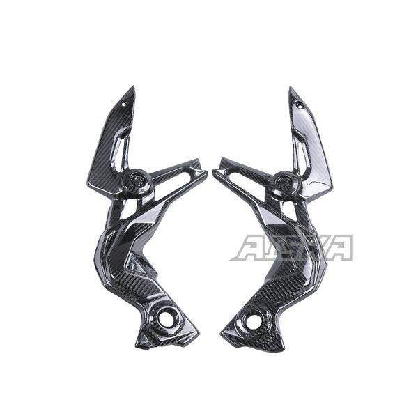 AISKA 3K Dry Carbon Fiber Motorcycle Accessories Front Side Trim Frame Body Cover Panel Fairing for Kawasaki Z900 2020-2024