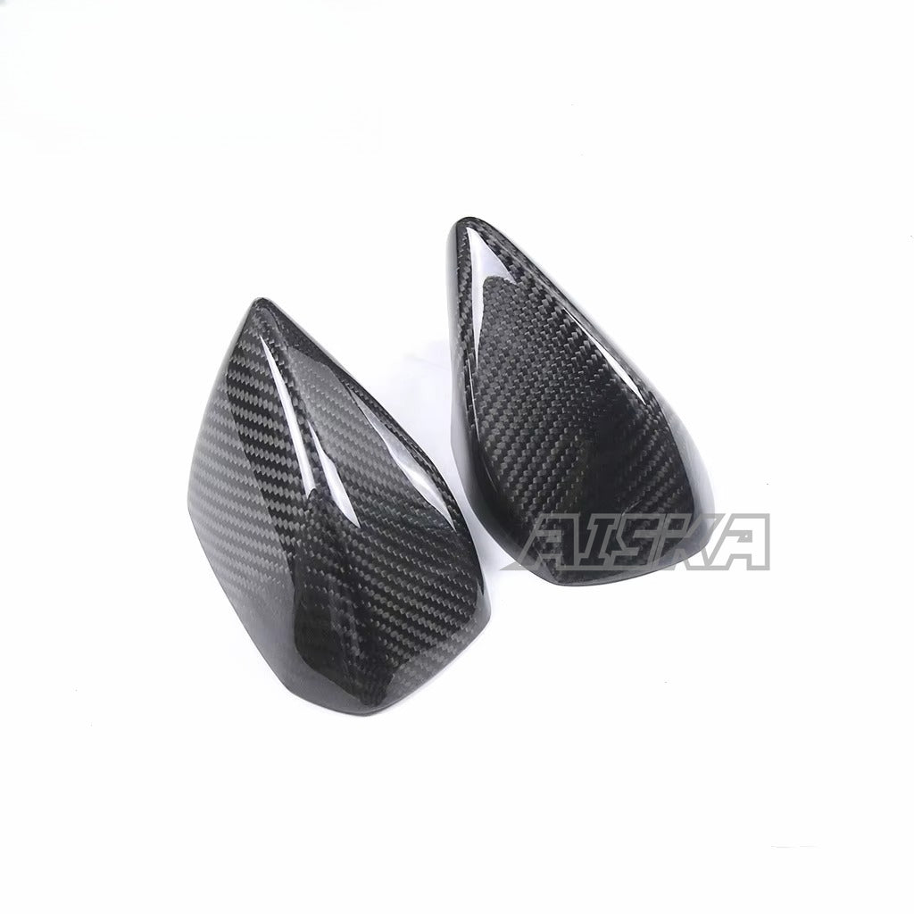 AISKA Twill Weave 3K 3*3 Carbon Fiber Motorcycle Accessories Rearview Mirror Cover for Aprilia RSV4  2021+
