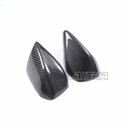 AISKA Twill Weave 3K 3*3 Carbon Fiber Motorcycle Accessories Rearview Mirror Cover for Aprilia RSV4  2021+