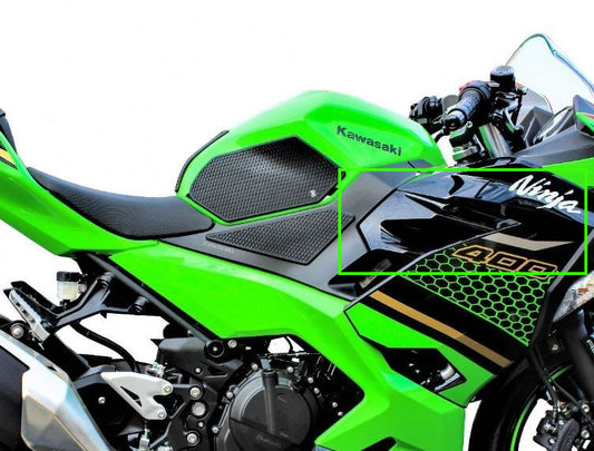 AISKA 100% 3K Dry Carbon Fiber Motorcycle Accessories Front Upper Side Panel Fairing for Kawasaki Ninja 400 2018-2024